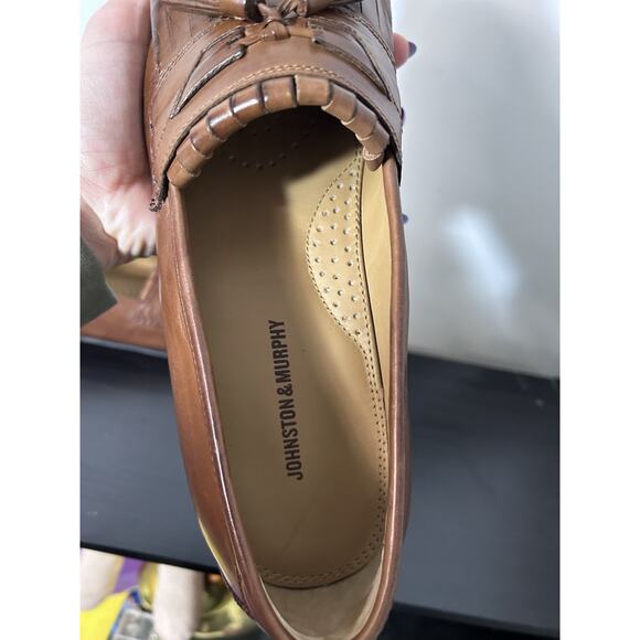 Johnston & Murphy Shoes Mens Size 11 Brown Leather Tassel Loafers Dress Classic main image 10